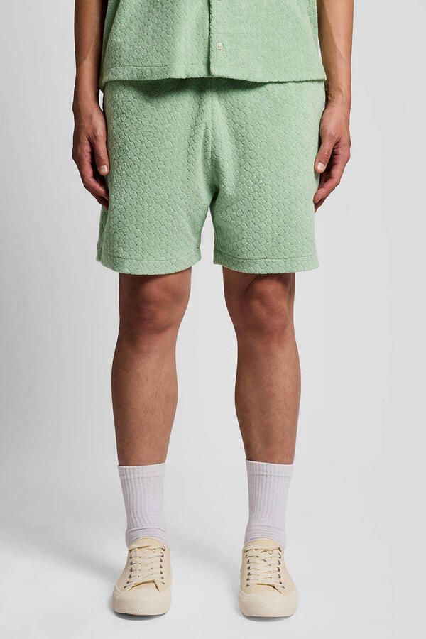 Lyle & Scott slim casual short groen