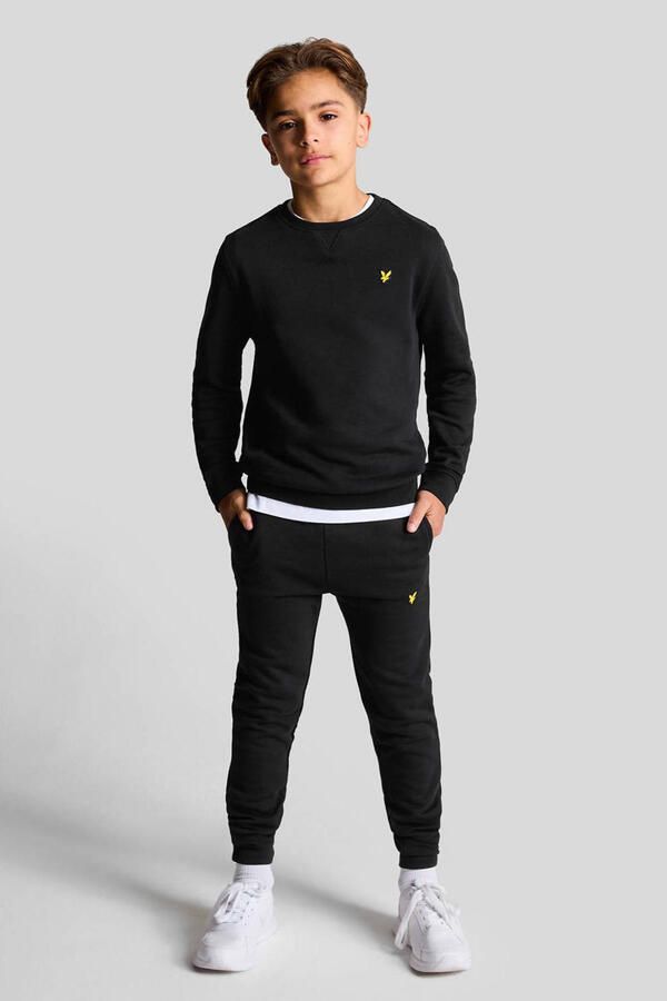 Lyle & Scott slim fit joggingbroek MLB2006V zwart Jongens Katoen Effen 170 176 - Foto 4