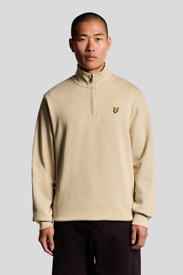 Lyle And Scott Trainingsjack Lyle Scott Sweat Half Zip Greige - Foto 3