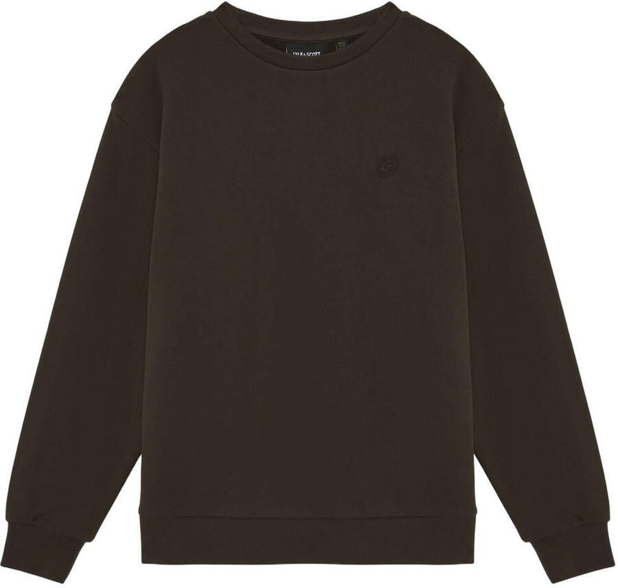 LYLE & SCOTT Jongens Truien & Vesten Heavy Weight Drop Shoulder Crew Neck Bruin - Foto 3