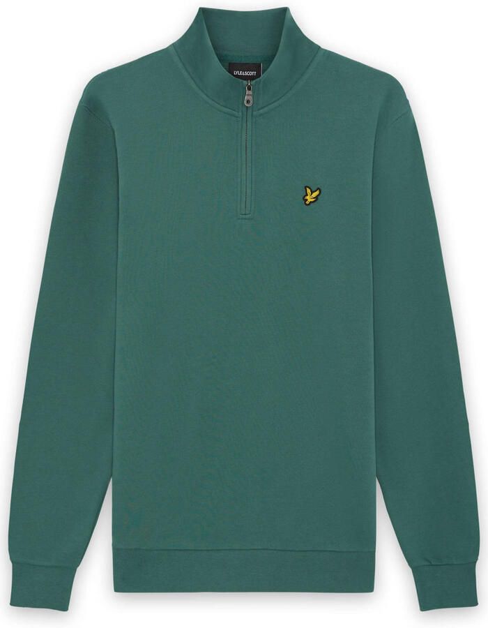 Lyle & Scott Sweater Lyle & Scott Lyle Scott Sweat Half Zip Everglade Groen