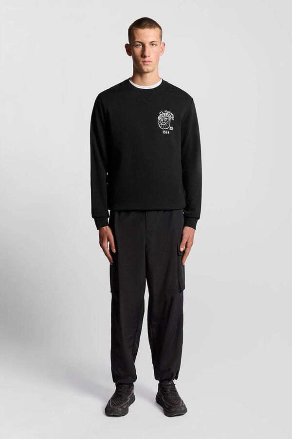 Lyle & Scott sweater met backprint zwart - Foto 2