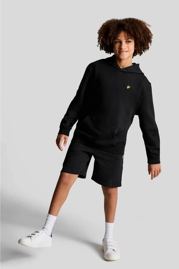 Lyle & Scott sweater zwart Jongens Katoen Capuchon Effen 110 116 - Foto 4