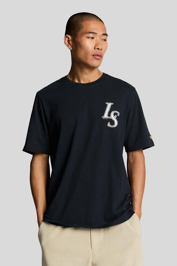 Lyle & Scott SS T-Shirts Emblem T-Shirt Blue Heren