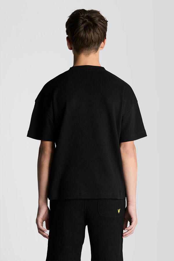 LYLE & SCOTT Jongens Polo's & T-shirts Waffle T-shirt Zwart - Foto 5