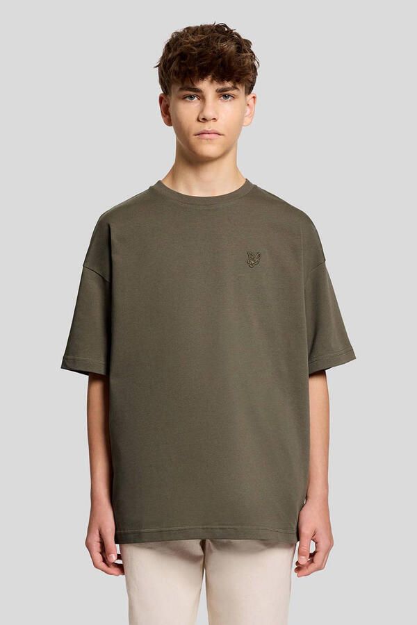 LYLE & SCOTT Polo's & T-shirts Heavy Weight Relaxed T-shirt Khaki - Foto 3
