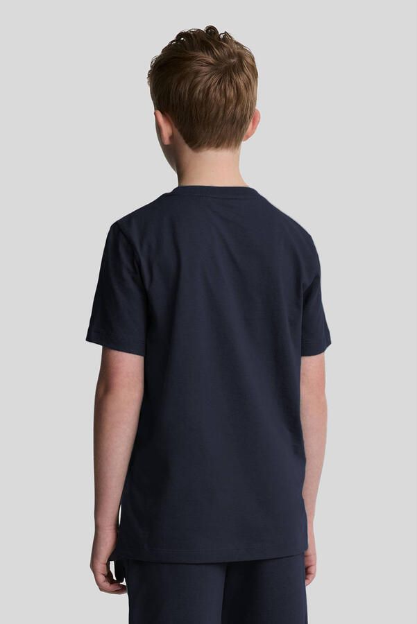 Lyle & Scott T-shirt TSB2000V navy Blauw Jongens Katoen Ronde hals Effen 140 146 - Foto 4