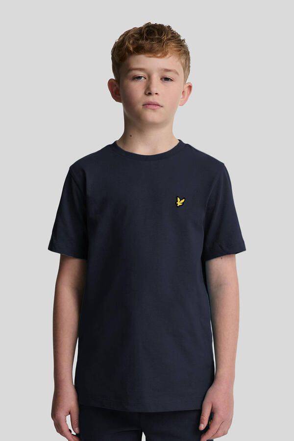 Lyle & Scott T-shirt TSB2000V navy Blauw Jongens Katoen Ronde hals Effen 140 146 - Foto 5