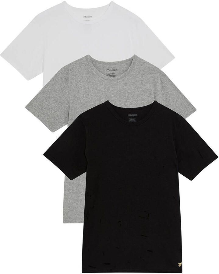 Lyle & Scott T-shirts zwart (set van 3)