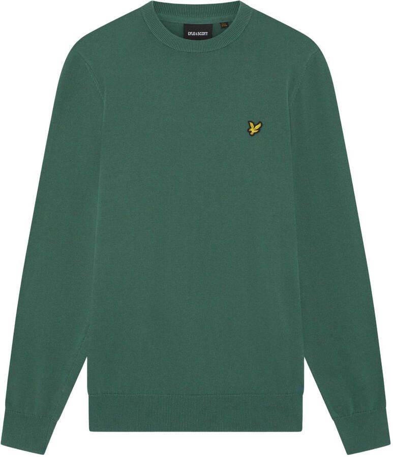 Lyle & Scott trui fijn gebreid groen