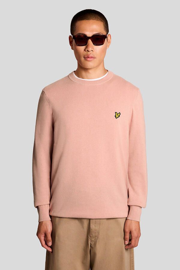 Lyle & Scott trui fijn gebreid lichtroze