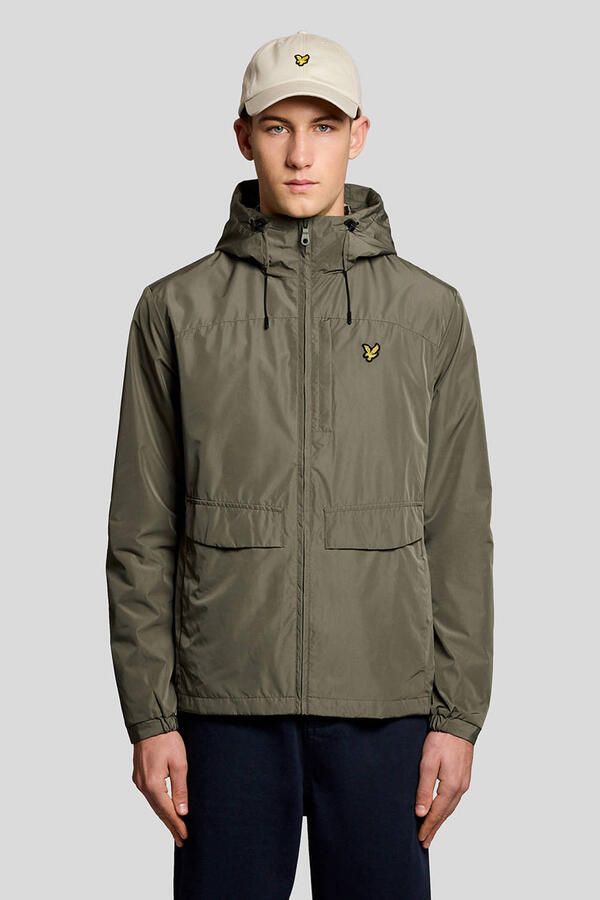 Lyle & Scott Windjack Lyle & Scott Lichtgewicht capuchonjack met ritssluiting