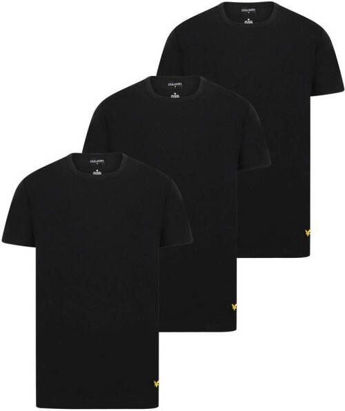 Lyle & Scott ondershirt Maxwell (set van 3) zwart