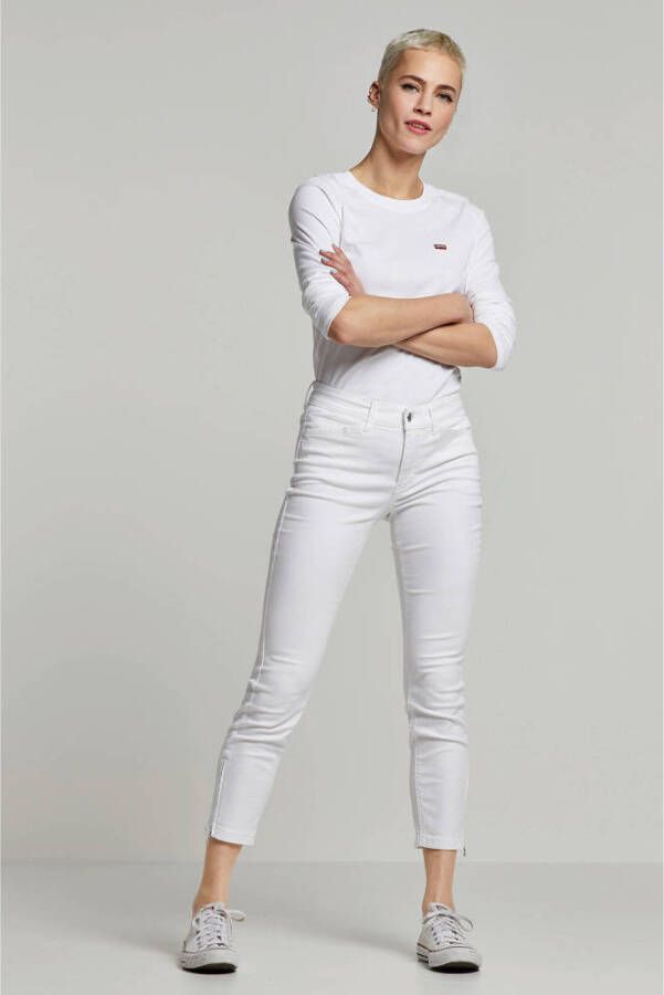 MAC cropped straight fit jeans Dream Chic white denim