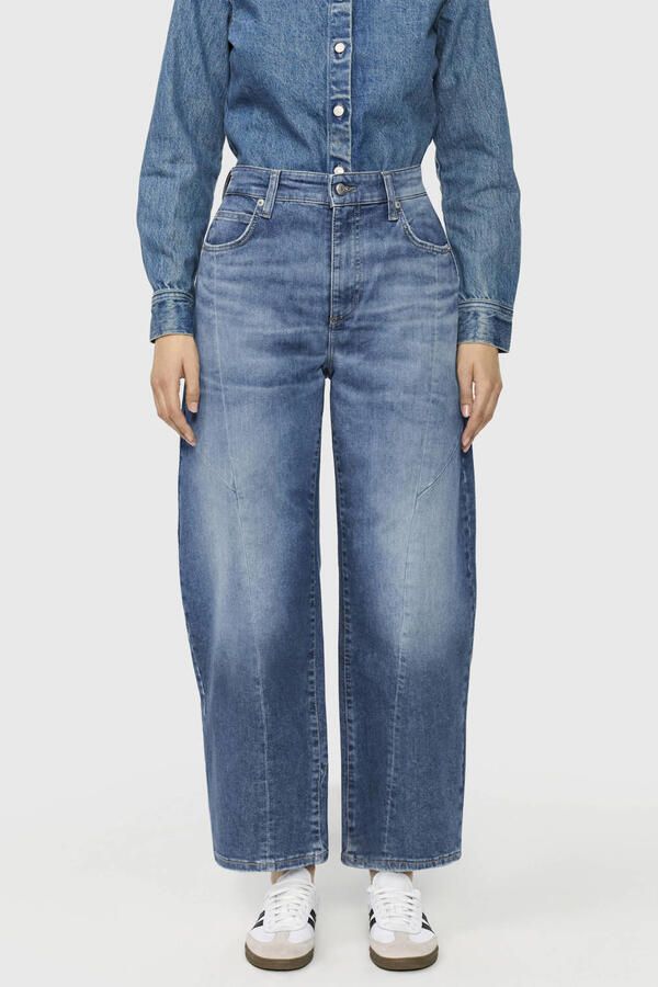MAC Dames Jeans 0333l Auth. Comfort Vintage Denim Dakota Seam Barrel Fit Blauw - Foto 5