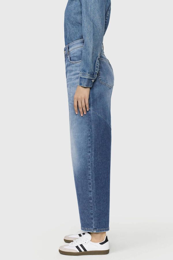 MAC Dames Jeans 0333l Auth. Comfort Vintage Denim Dakota Seam Barrel Fit Blauw - Foto 6