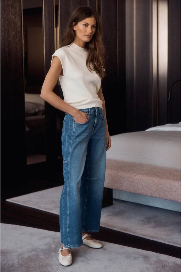 MAC Dames Jeans 0333l Auth. Comfort Vintage Denim Ohio Barrel Fit Blauw-32 - Foto 5