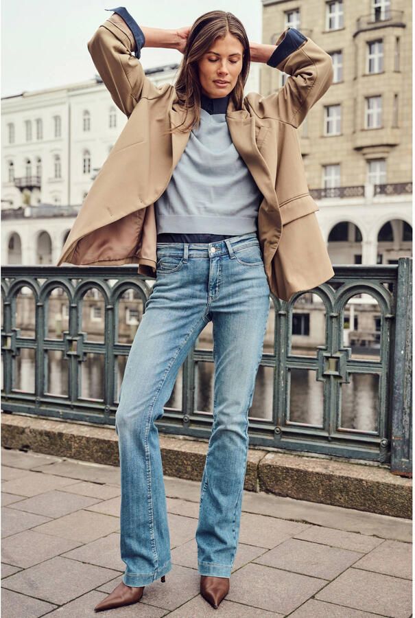 MAC Dames Jeans 0358l Authentic Mega Flex Dream Boot Authentic Bootcut Blauw-32 - Foto 6