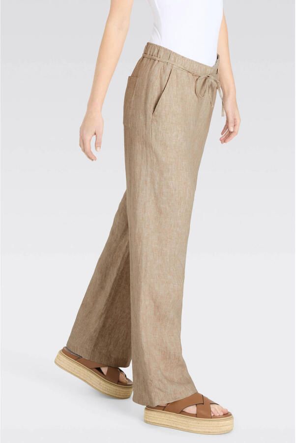 MAC Linnen broek met strikceintuur model 'Chiara' - Foto 2