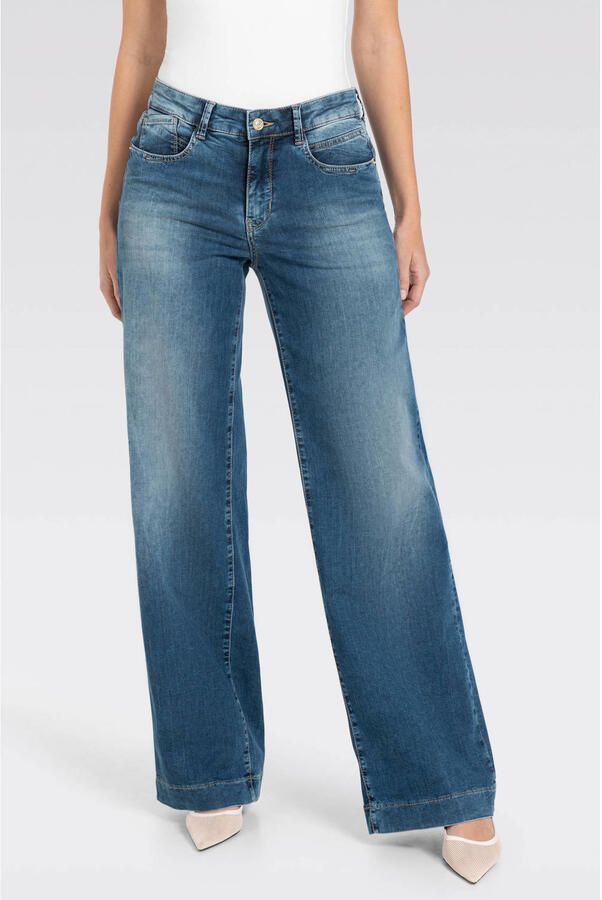 MAC high waist wide leg jeans wide leg jeans medium blue denim - Foto 3
