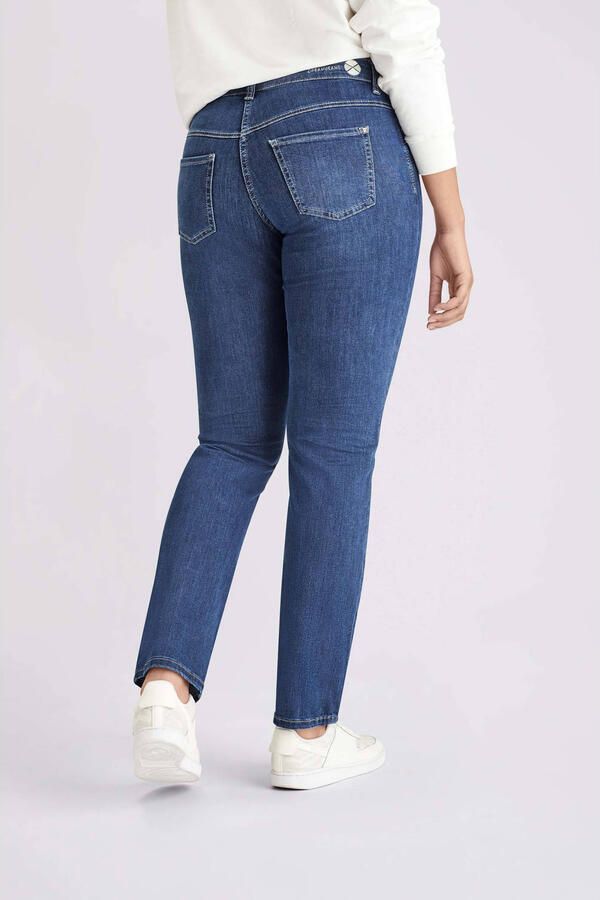 MAC Blauwe Straight-Leg Jeans met Vrouwelijke Silhouet Blue Dames