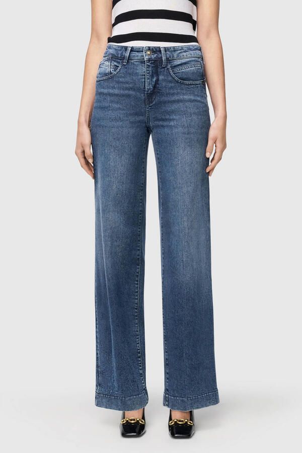 MAC Wide fit jeans met viscose model 'Palazzo'