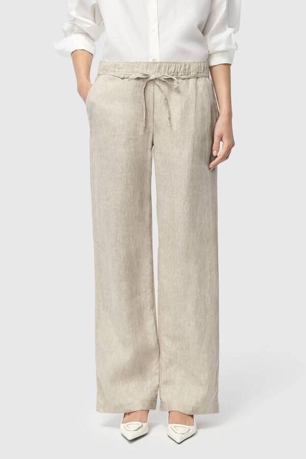 MAC Linnen broek CHIARA BELT Zomerbroek wide fit met rechte wijde pijpen - Foto 2