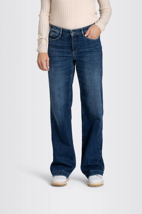 MAC Wijde spijkerbroek met klassieke blauwe wassing Blue Dames - Foto 2