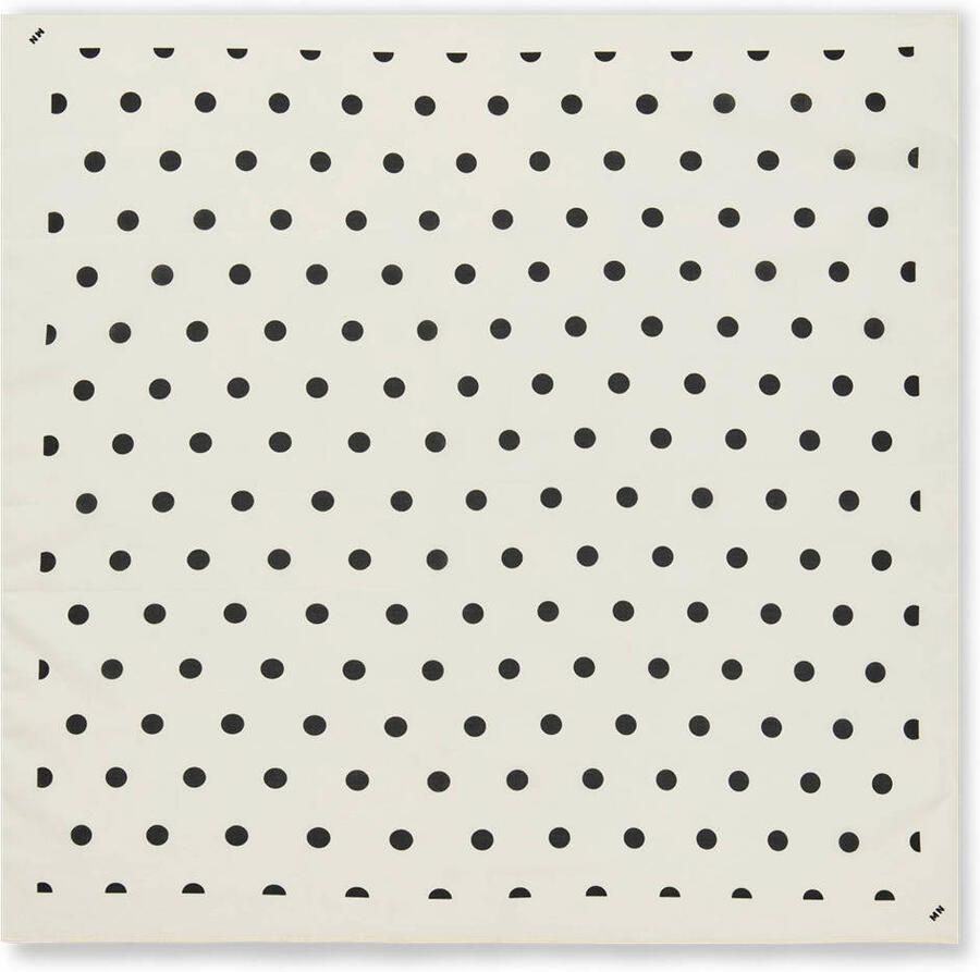 MADS NØRGAARD COPENHAGEN bandana Soft Cotton ecru zwart