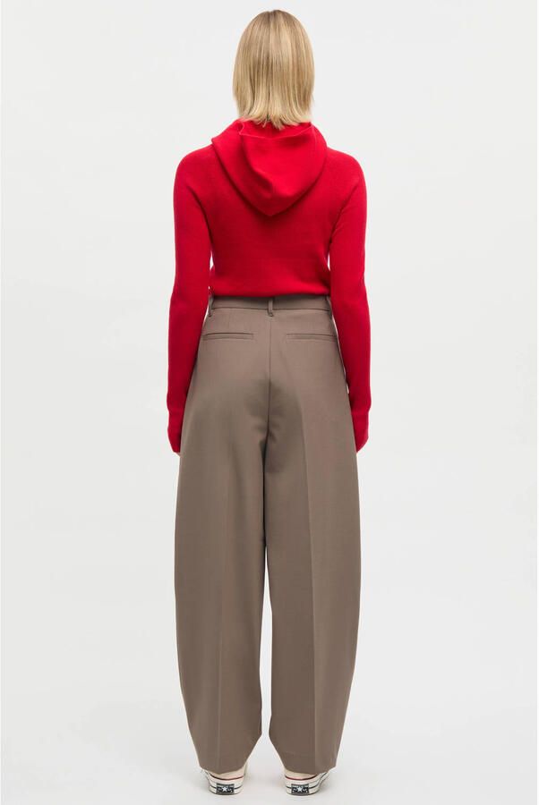 MADS NØRGAARD COPENHAGEN high waist broek lichtbruin - Foto 2