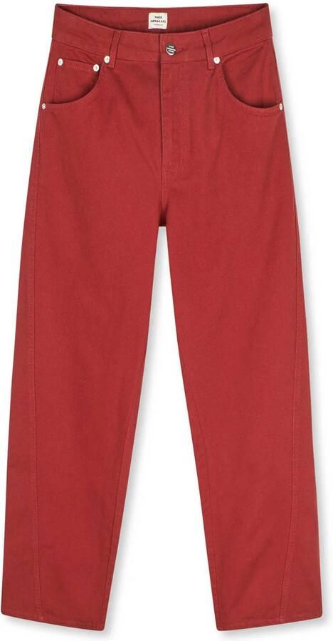 MADS NØRGAARD COPENHAGEN high waist barrel jeans rood