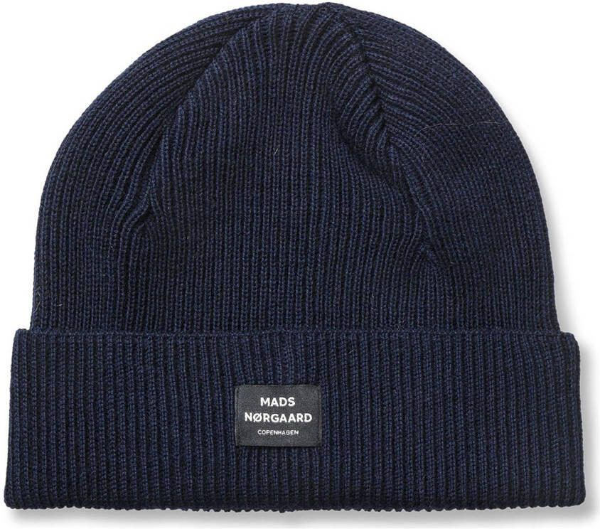 MADS NØRGAARD COPENHAGEN muts Wool Ask donkerblauw