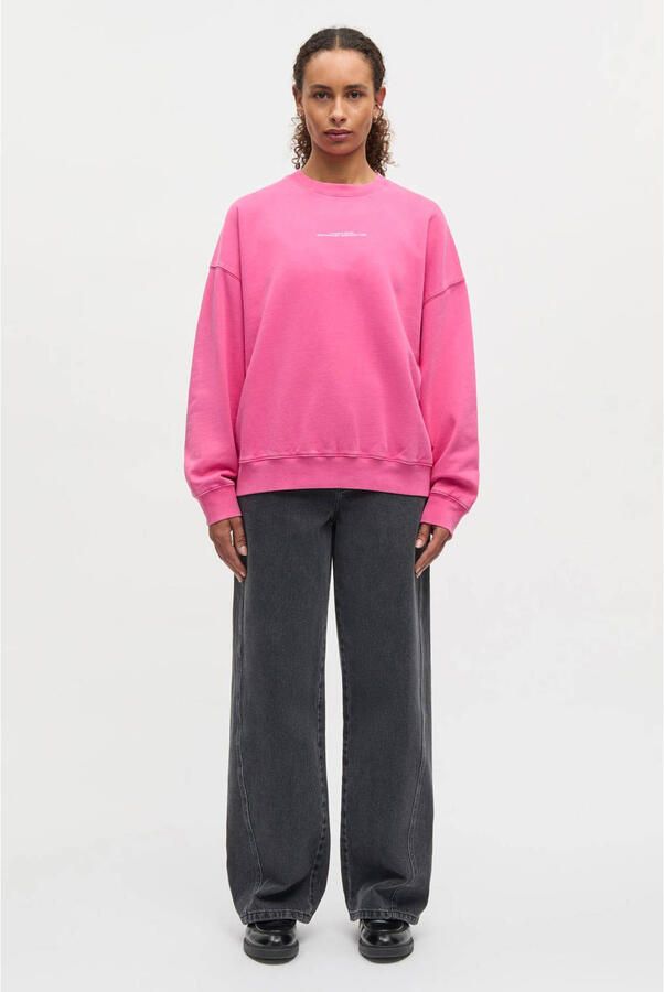 MADS NØRGAARD COPENHAGEN sweater met backprint roze
