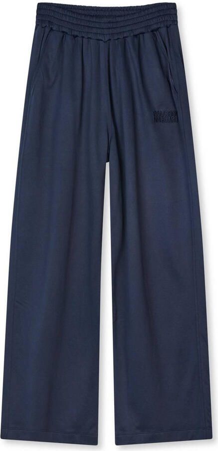 MADS NØRGAARD COPENHAGEN wide leg regular waist broek marine