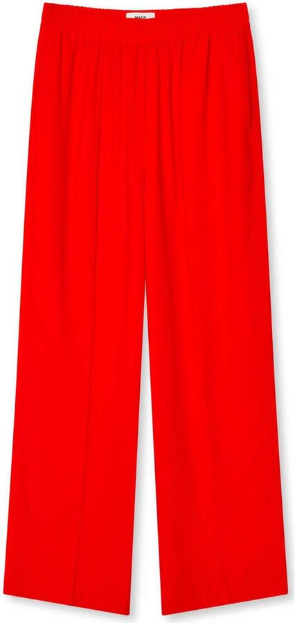 MADS NØRGAARD COPENHAGEN wide leg regular waist broek rood