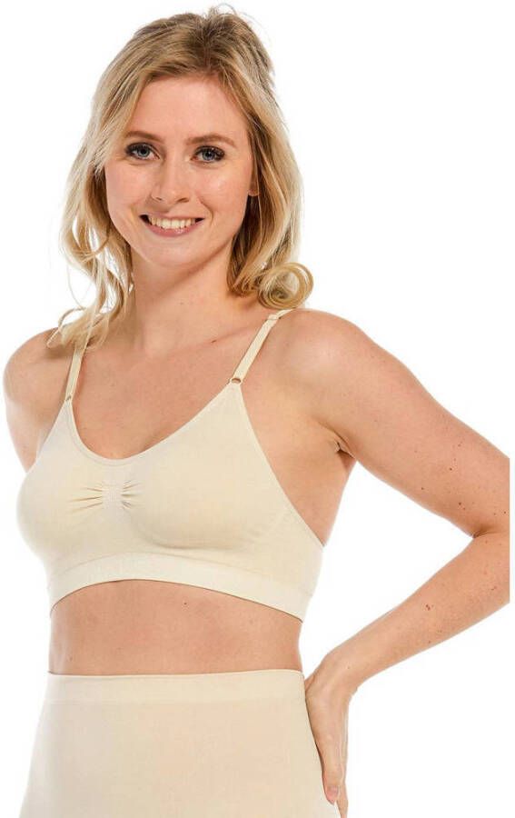 MAGIC Bodyfashion niet-voorgevormde bh top Comfort Bra met bamboe ecru