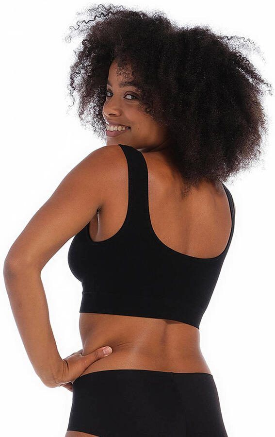 MAGIC Bodyfashion niet-voorgevormde bh top Comfort Bra met bamboe zwart - Foto 3