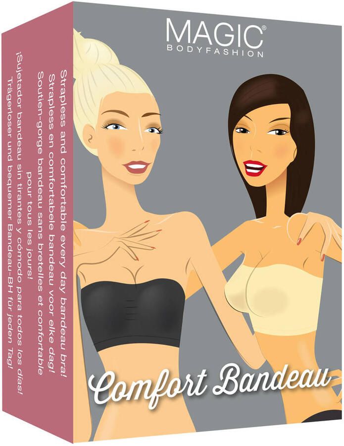 Magic Body Fashion Beugelloze-bh Comfort Bandeau met uitneembare vullingen