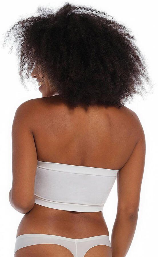 MAGIC Bodyfashion niet-voorgevormde strapless bandeau bh wit