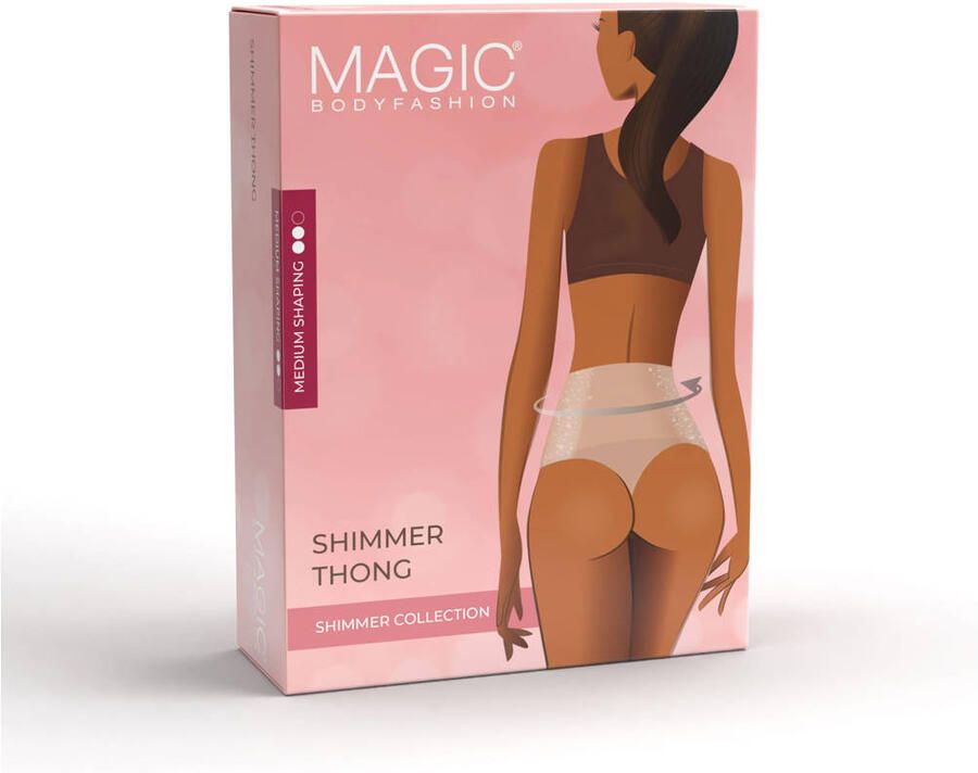 MAGIC Bodyfashion seamless high waist corrigerende string Shimmer zwart - Foto 2