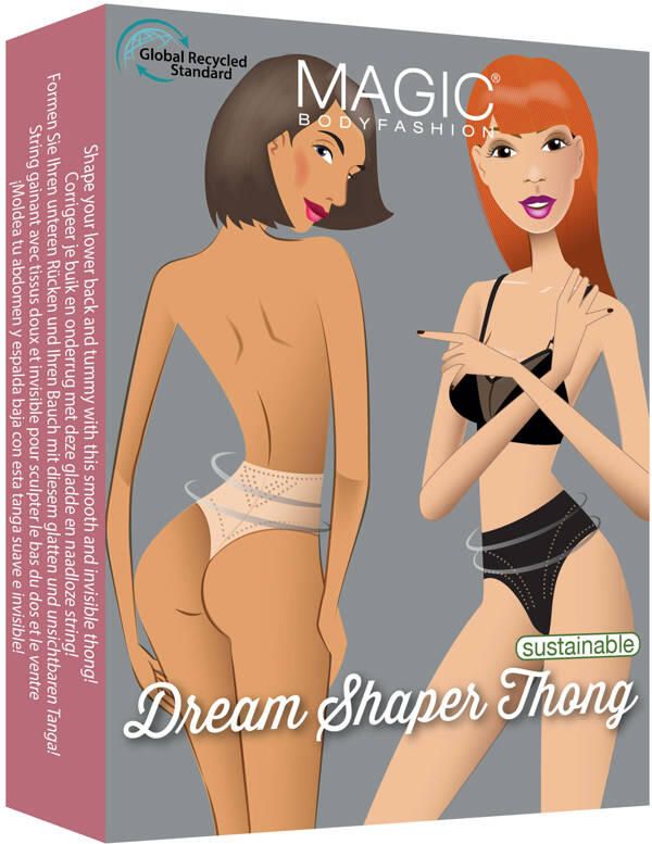 MAGIC Bodyfashion seamless high waist string Dream Shaper zwart
