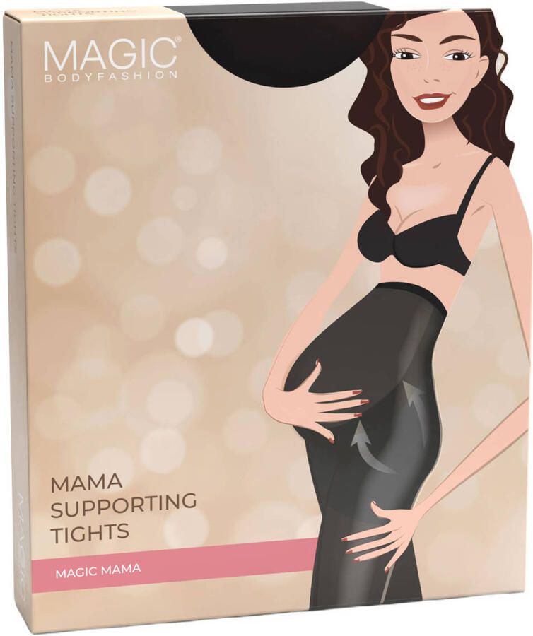 Magic bodyfashion zwangerschapspanty 80 denier zwart Dames Polyamide Effen 2XL - Foto 3