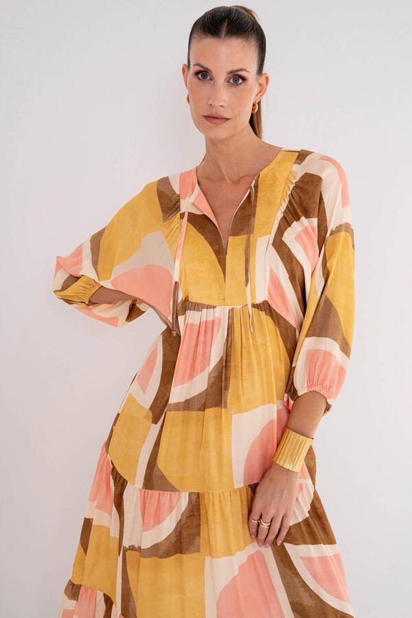 Maicazz & Zizo blousejurk geel
