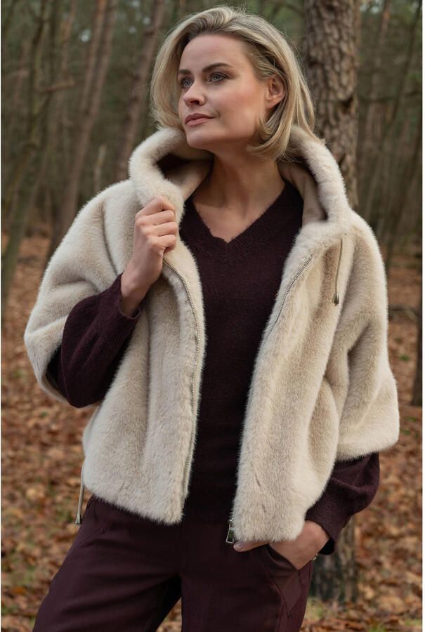 Maicazz & Zizo faux fur jas beige - Foto 3