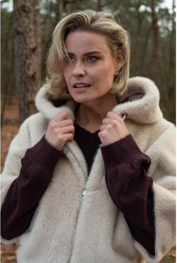 Maicazz & Zizo faux fur jas beige - Foto 2