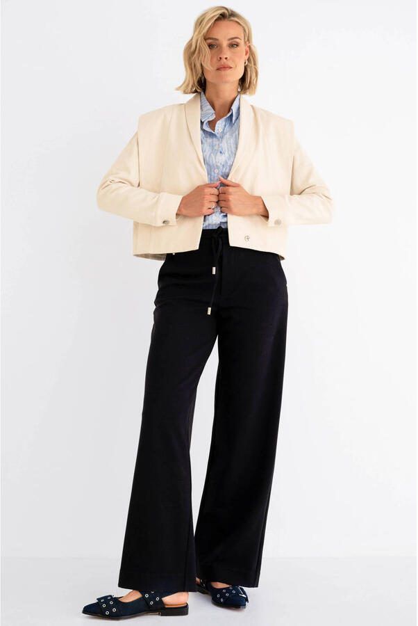 Maicazz & Zizo high waist broek donkerblauw