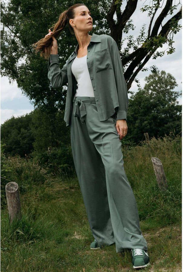 Maicazz & Zizo high waist casual broek donkergroen - Foto 2