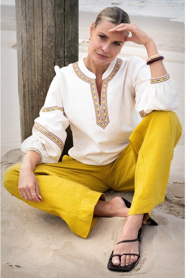 Maicazz & Zizo modal loose fit casual broek oker - Foto 3