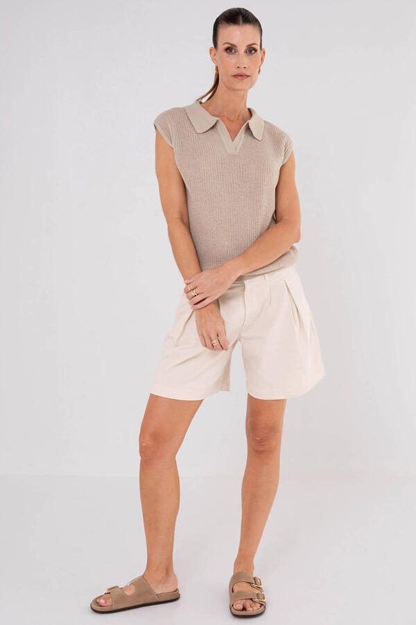 Maicazz & Zizo top met lurex beige