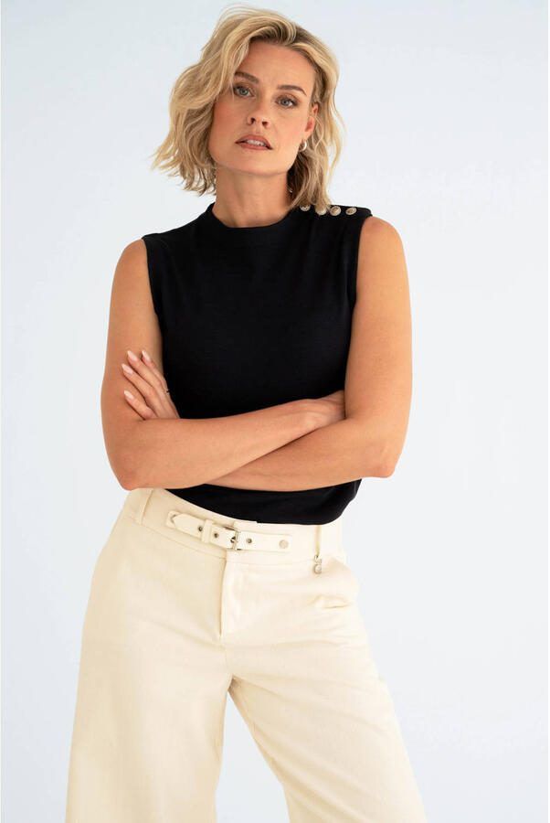 Maicazz & Zizo wide leg high waist broek beige - Foto 2